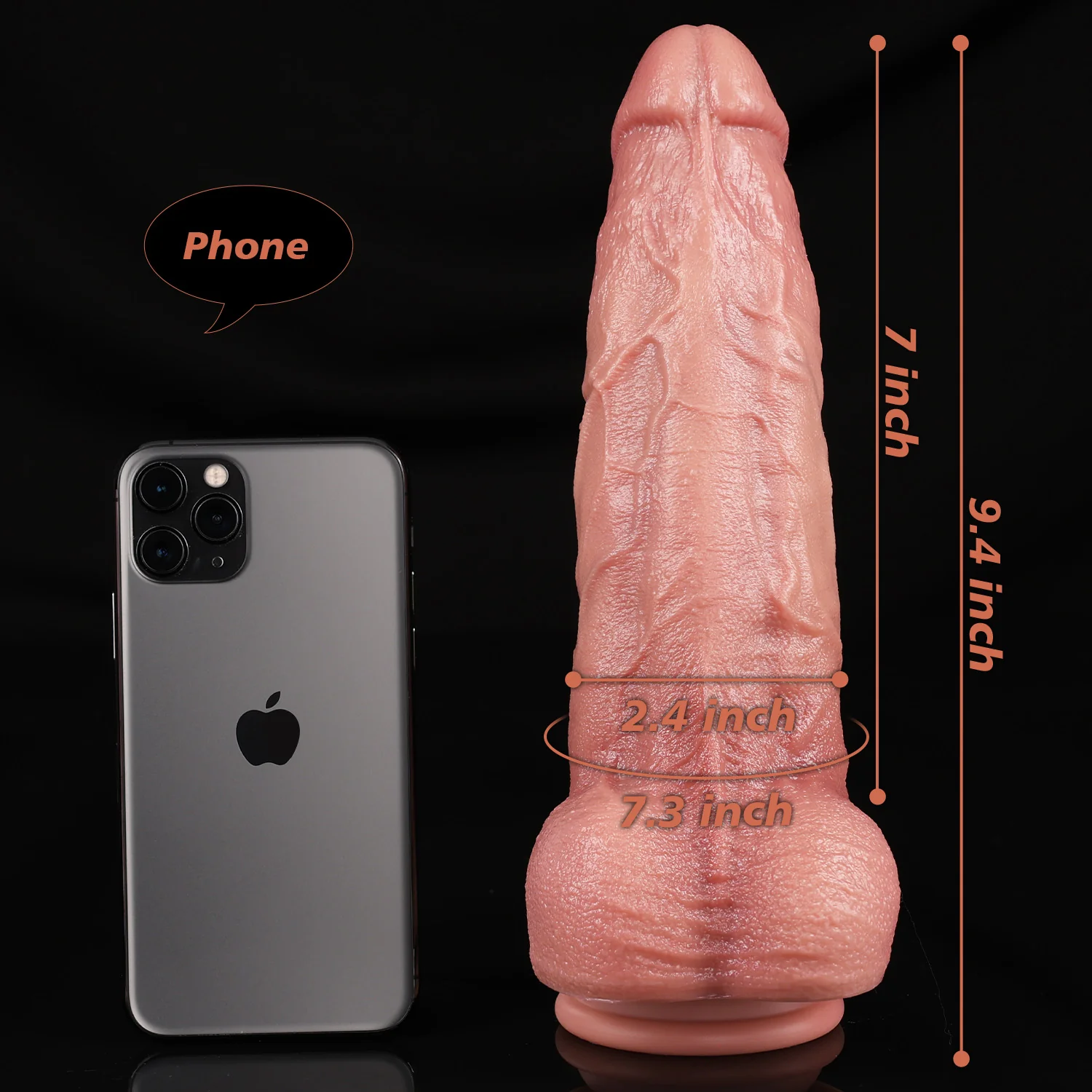 Basketball Blake - 9 Inch Lifelike Dildo with Tapered Tip Head - Image 10