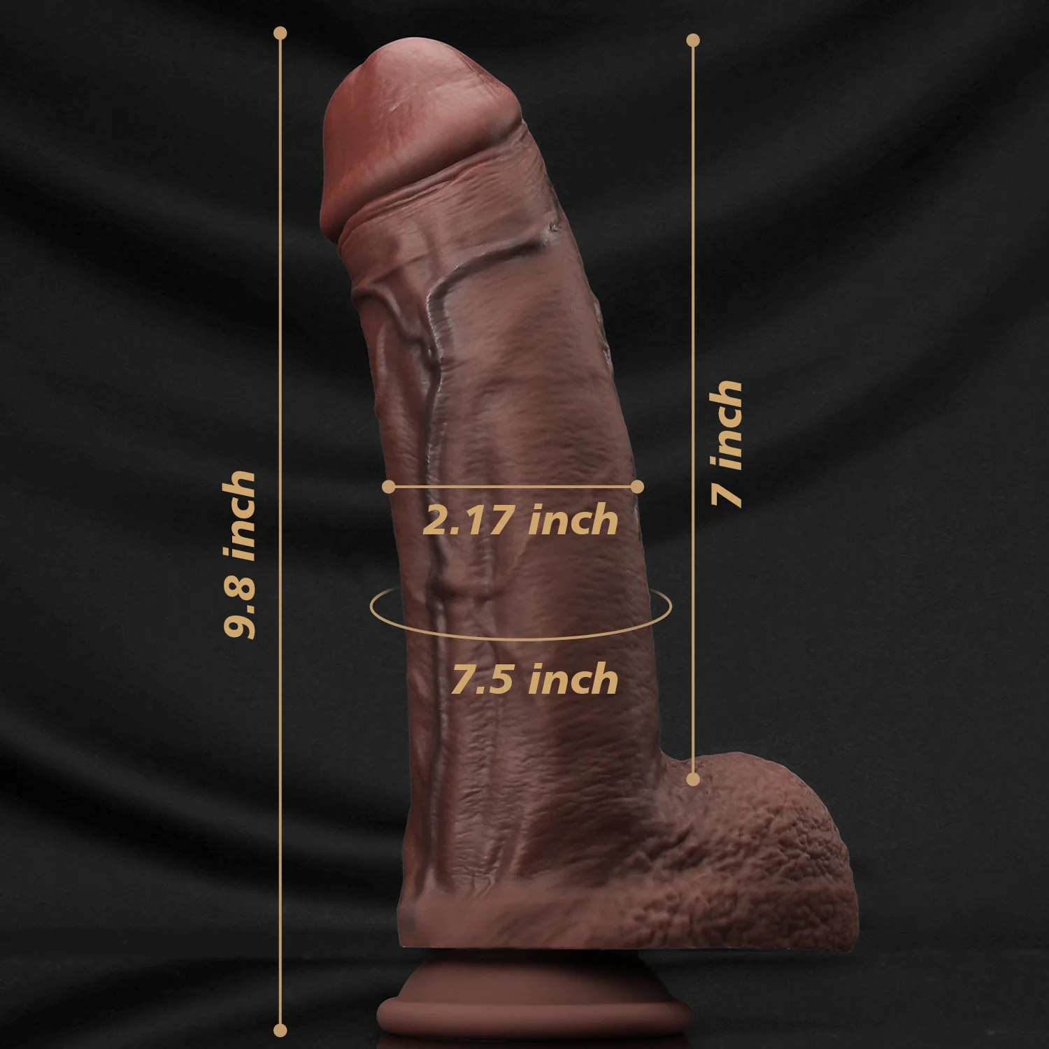 Bear Ben-9.8 Inch Large Rounded Head Thick Dildo - Image 5