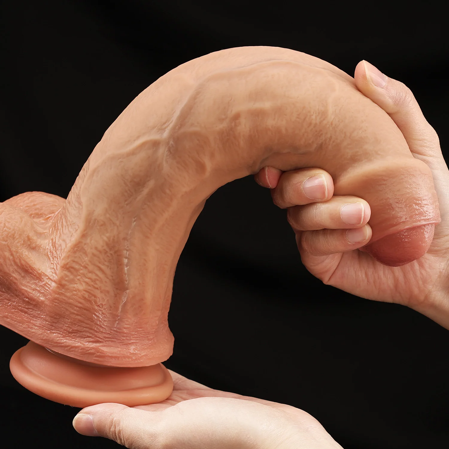 Solid Avery-10 inch Uncut Thick Dildo with Suction Cup - Image 5