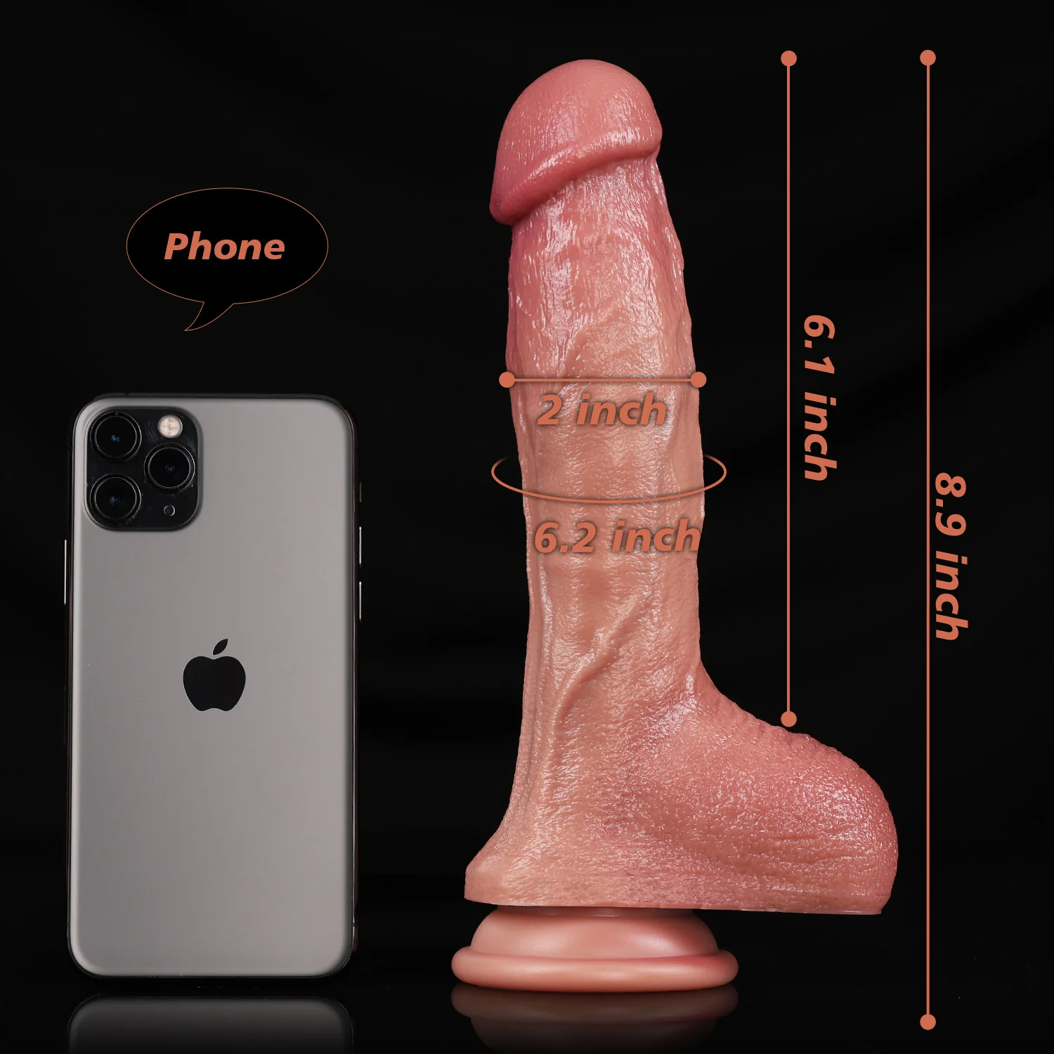 Soccer Spencer - 9 Inch Realistic Dildo with Mushroom-Shaped Head - Image 8